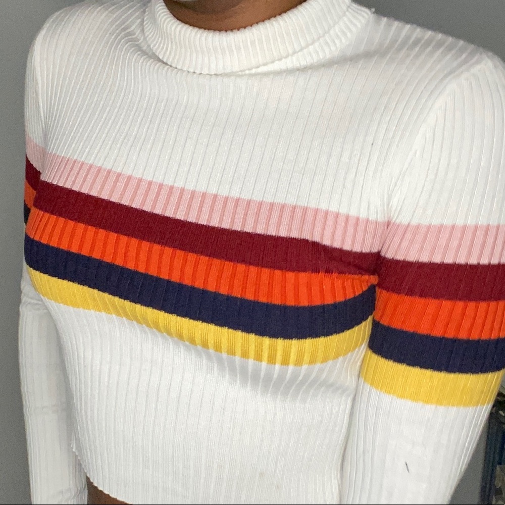 Multicolor Cropped Sweater